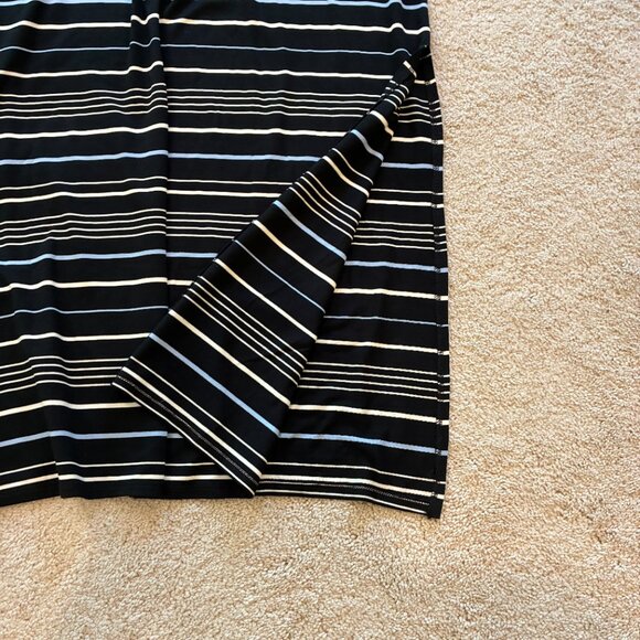 White House Black Market Striped T-shirt Jersey Maxi Dress Women's Size Large - Picture 7 of 13